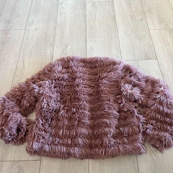 Prettygarden chic Open Front Cardigan Faux Fur Coat size L - Picture 6 of 8